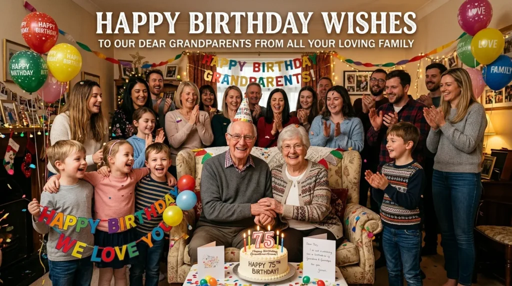Birthday Wishes for Grandparents in the Extended Family