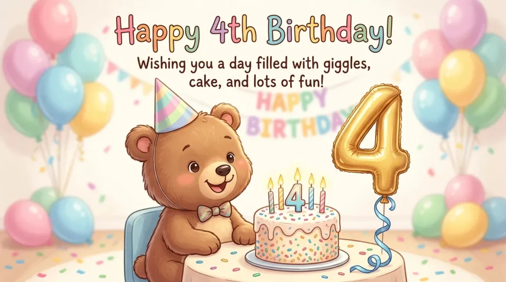 Cute 4th Birthday Wishes