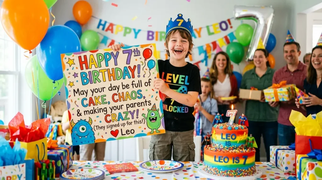 Funny 7th Birthday Wishes