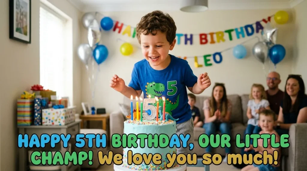 Happy 5th Birthday Wishes for a Son