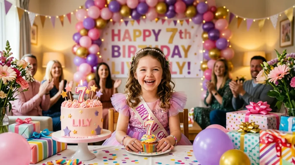 Happy 7th Birthday Wishes for a Daughter