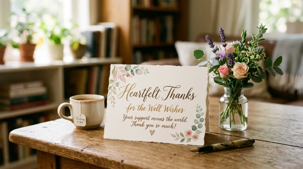 Heartfelt Thanks for the Well Wishes