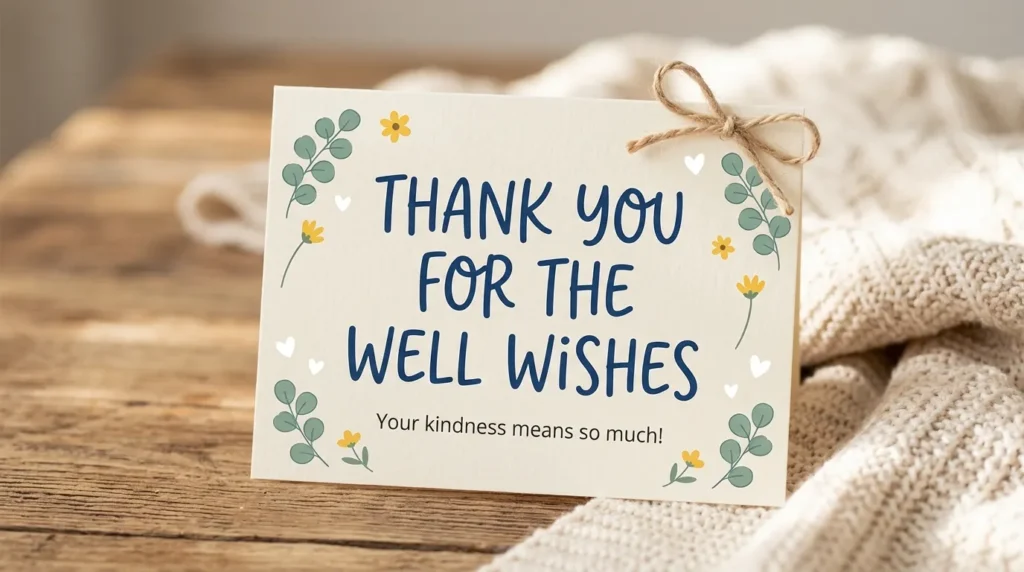 Short Thanks for the Well Wishes