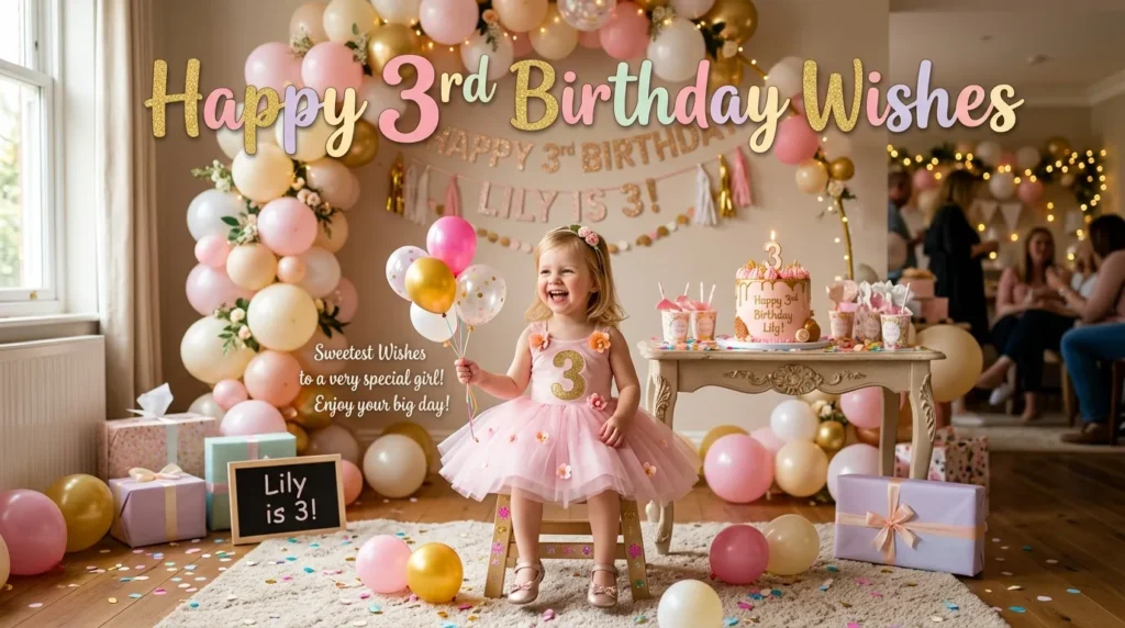 Sweet Happy 3rd Birthday Wishes