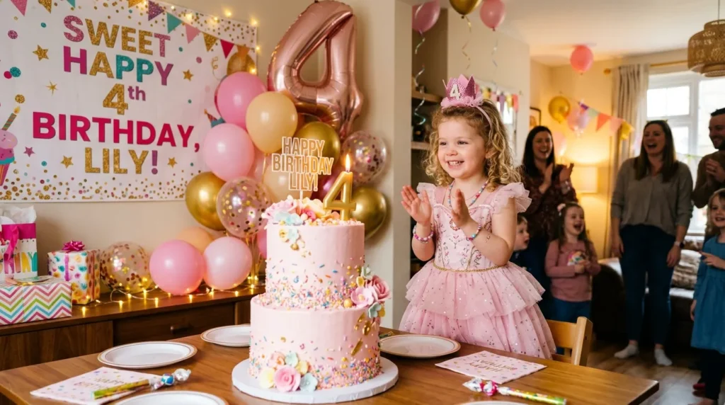 Sweet Happy 4th Birthday Wishes