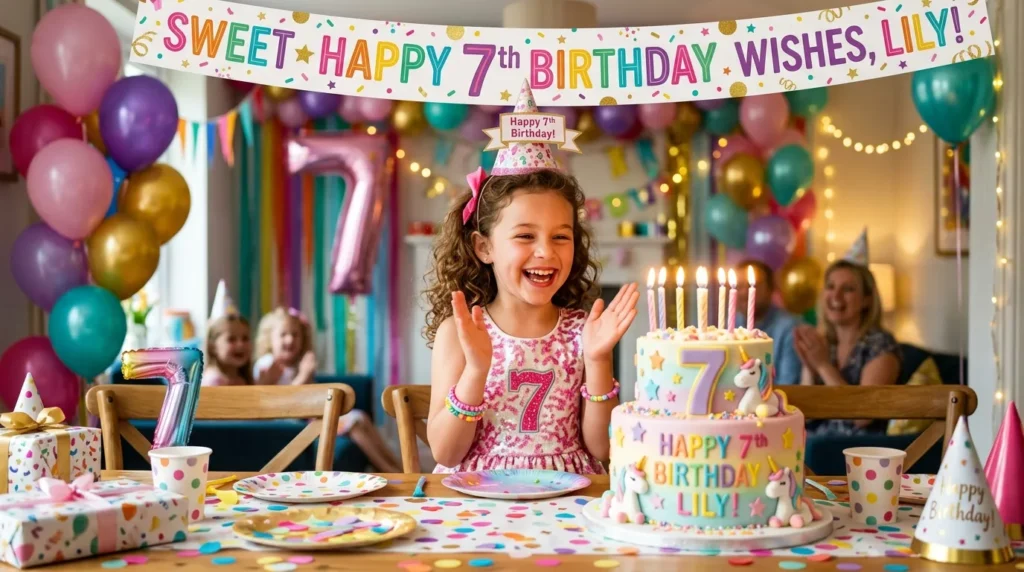 Sweet Happy 7th Birthday Wishes