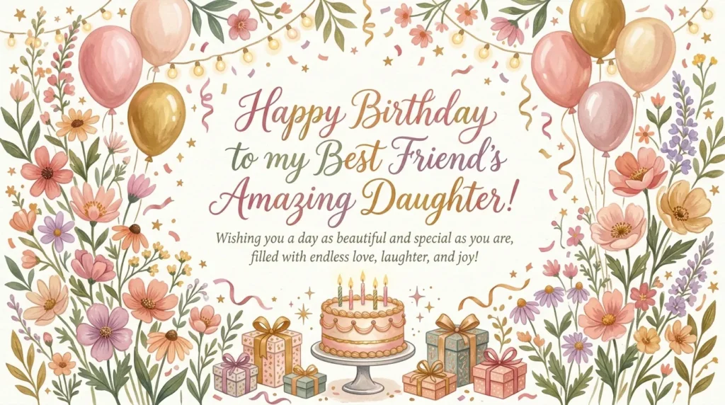 Heartfelt Birthday Wishes for Best Friend’s Daughter