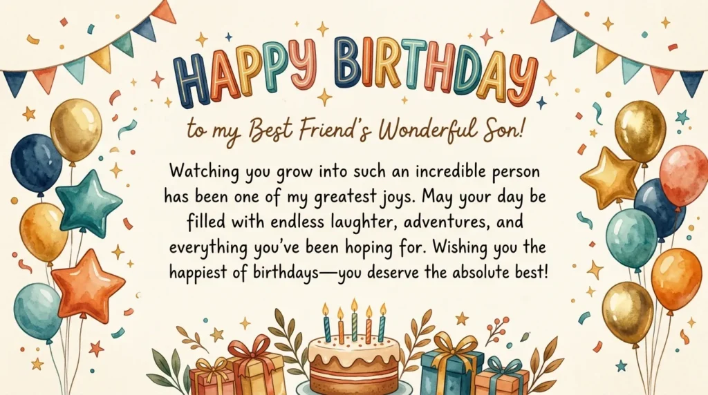 Heartfelt Birthday Wishes for Best Friend’s Son