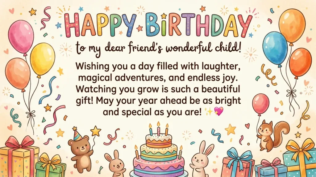 Heartfelt Birthday Wishes for Friends’ Children