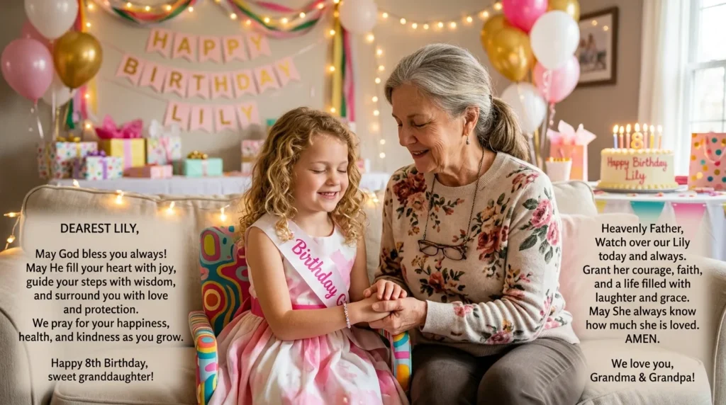 Short Birthday Prayers for Granddaughter